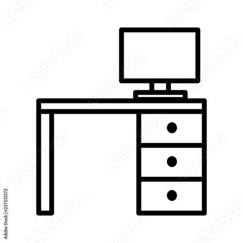 Desk vector icon