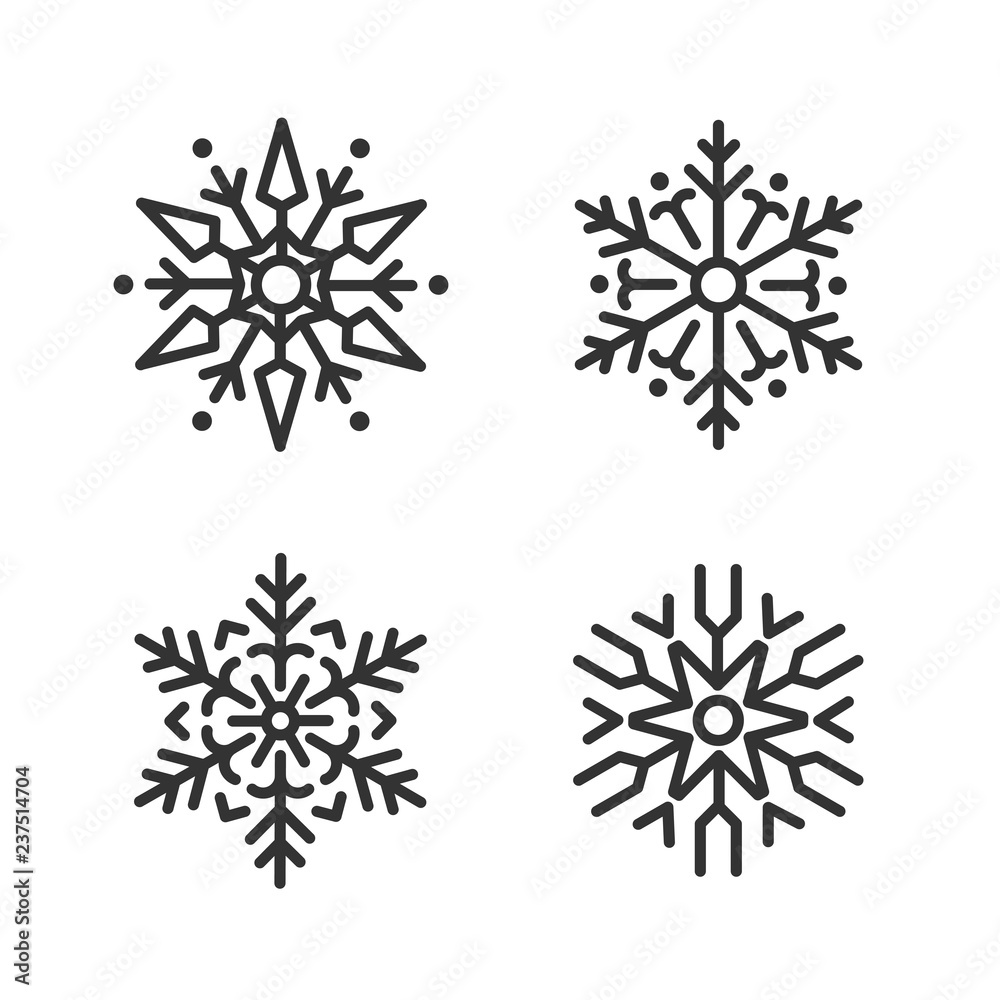 Set of Snowflakes Christmas design vector Set of Snowflakes Christmas design vector