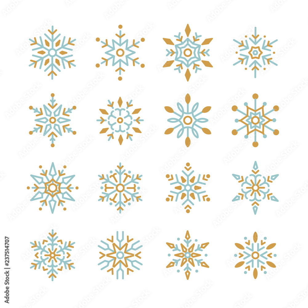 Set of Snowflakes Christmas design vector Set of Snowflakes Christmas design vector