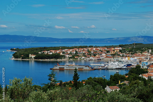 the port of Losinj, on the island of Cres in Croatia