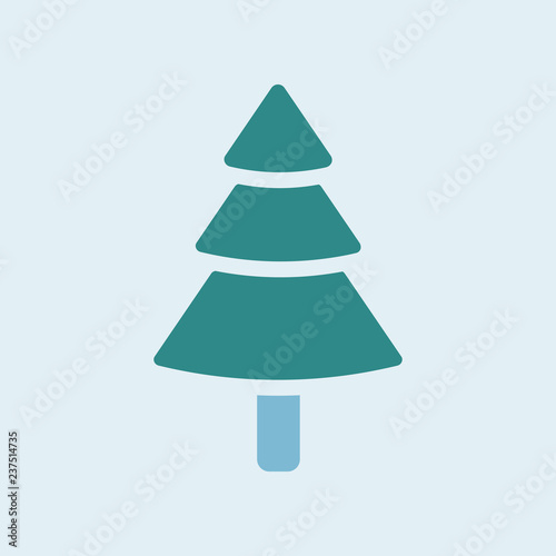 Christmas tree icon decoration vector
