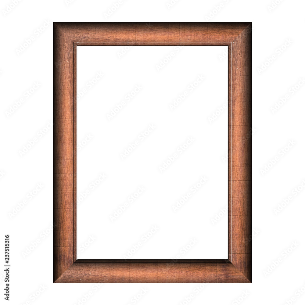 wooden frame with isolated white background. for A4 image or text. wooden frame with isolated white background. for A4 image or text.