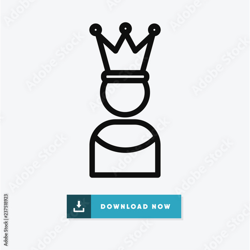 King vector icon