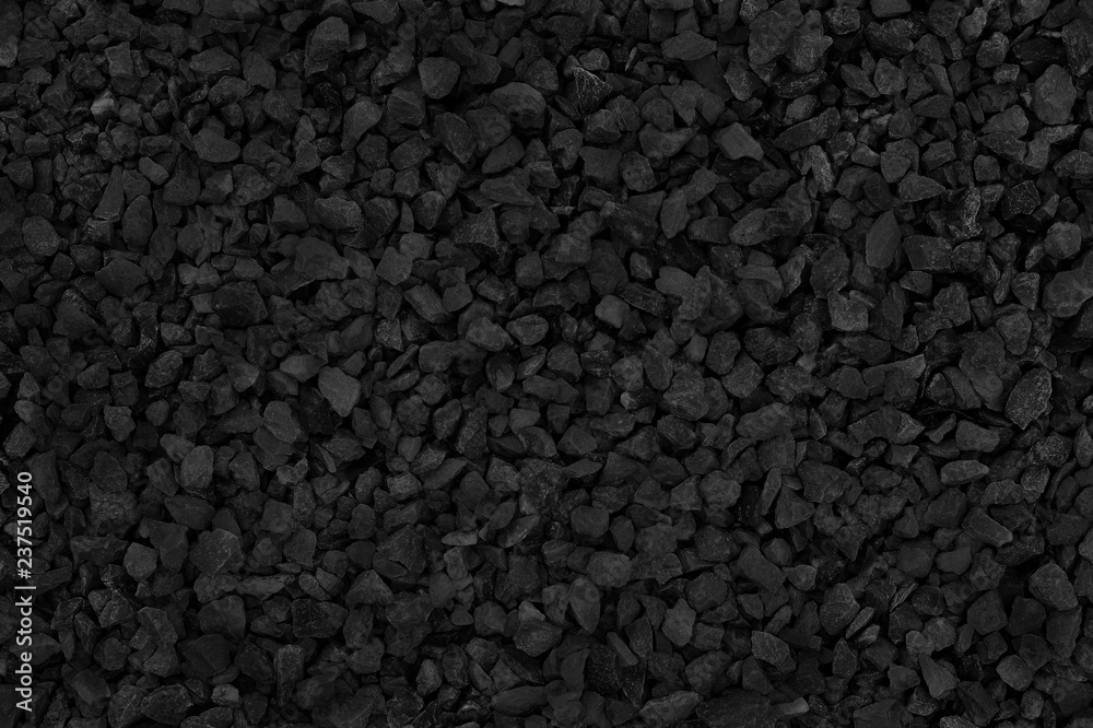 Natural stone pattern for background, black and grey stone gravel