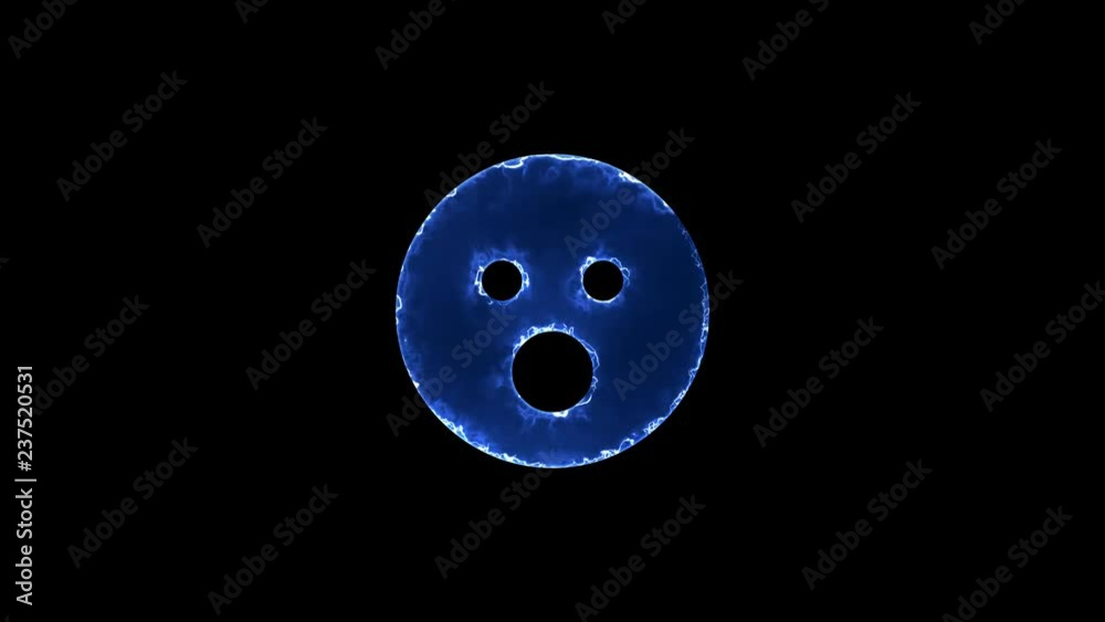 Symbol surprise. Blue Electric Glow Storm. looped video. Alpha channel black Symbol surprise. Blue Electric Glow Storm. looped video. Alpha channel black