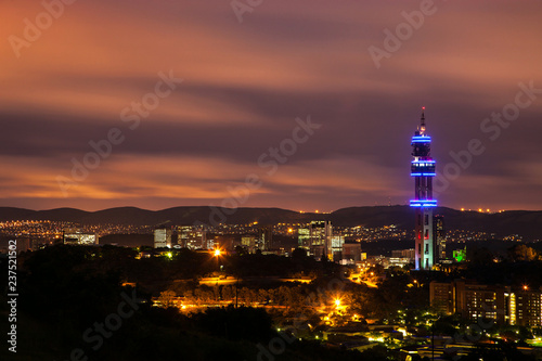 Pretoria, the capitol of South Africa, as viewed from the Klapperkop hill overlooking the city.