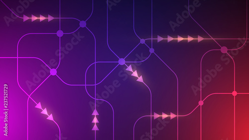 abstract technology background,connection of line on cyberspace,minimal circuit line background with yellow light effect in concept modern technology