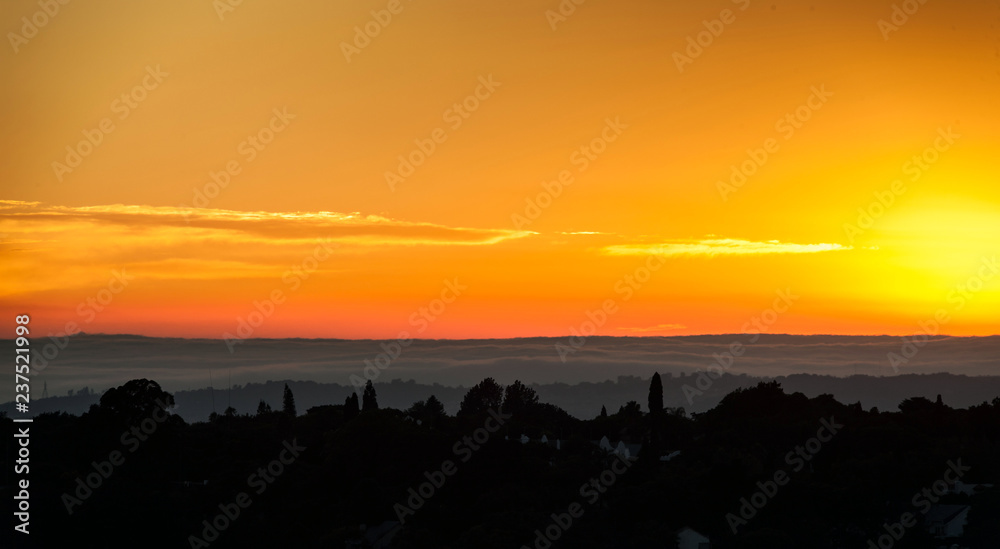 Pretoria, the capitol of South Africa, as viewed from the Klapperkop hill overlooking the city.