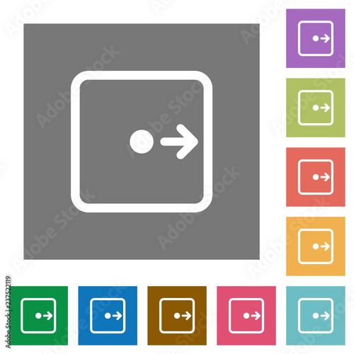 Move object right square flat icons photo