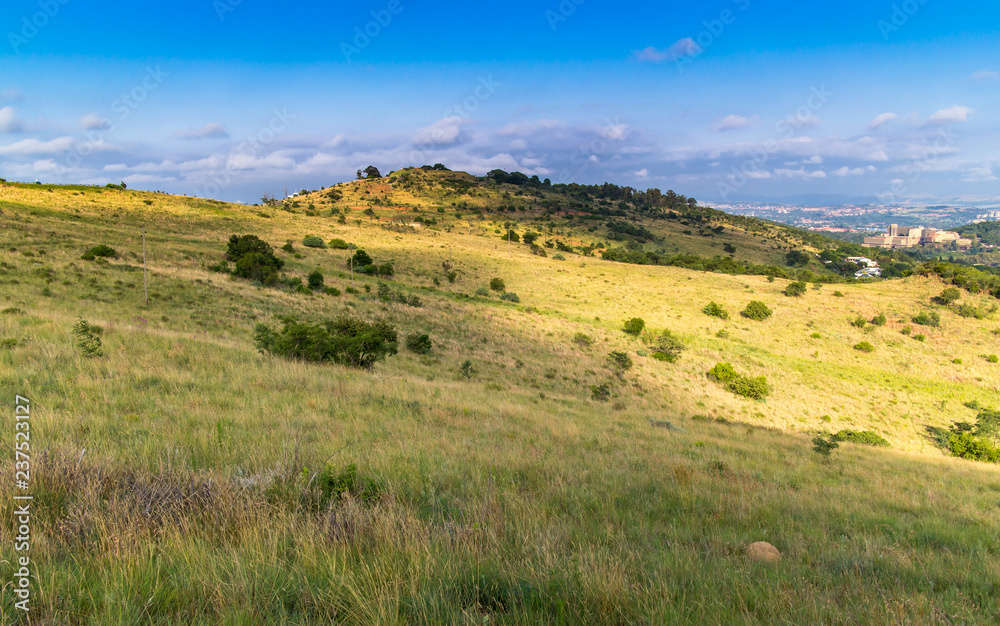 Pretoria, the capitol of South Africa, as viewed from the Klapperkop hill overlooking the city.