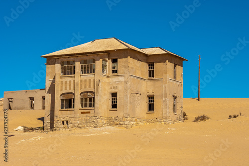 Kolmanskuppe, aslo known as Kolmanskop, a diamond mining ghost town on the Skeleton Coast of Namibia. © Rudi