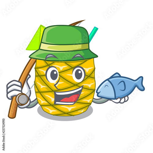 Fishing Pineapple fruit juice on character drink