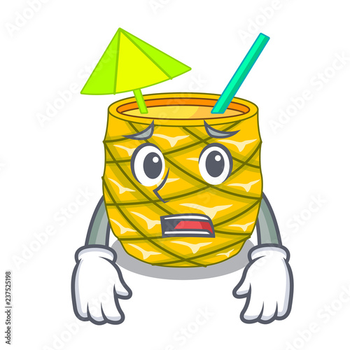 Afraid Pineapple fruit juice on character drink