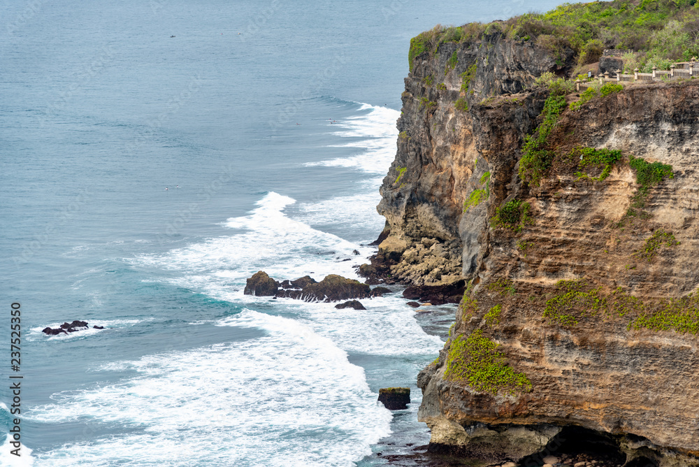 Uluwatu Temple cliff faced rugged coast