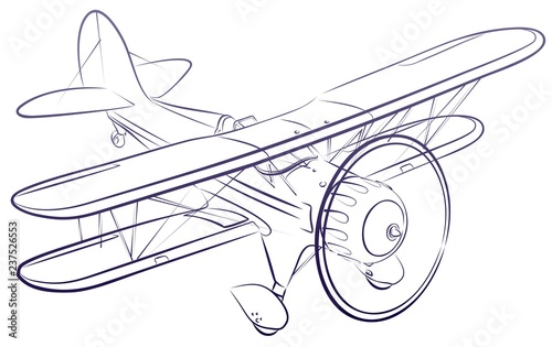 Sketch of airplane.