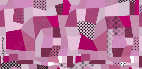 Abstract colored background from dots and geometric shapes