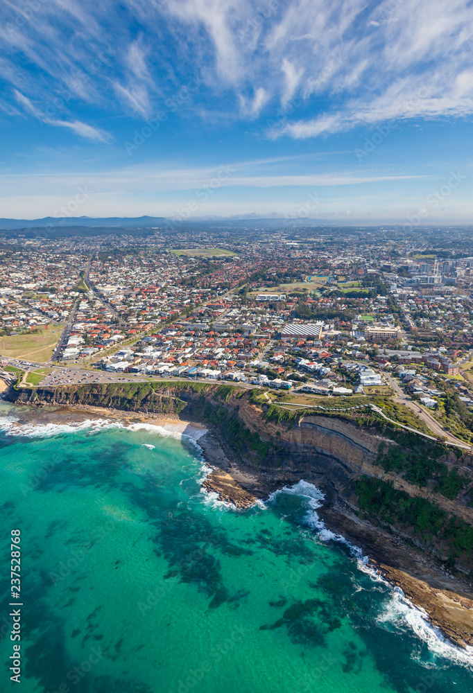 Bar beach and Cooks Hill Newcastle Australia. These beach side suburbs are desirable residential areas in NSW's second largest city