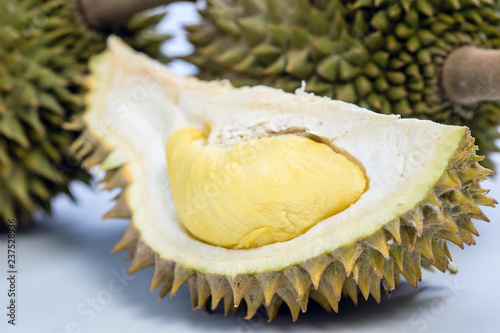 Lhong Lublae Durian on white background photo