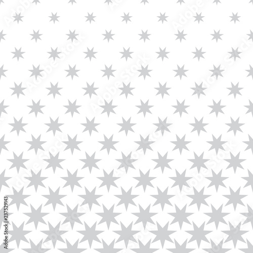 Geometric halftone vector pattern with stars. Usable as border  design element or background.