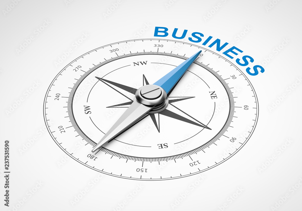 Compass on White Background, Business Concept Compass on White Background, Business Concept