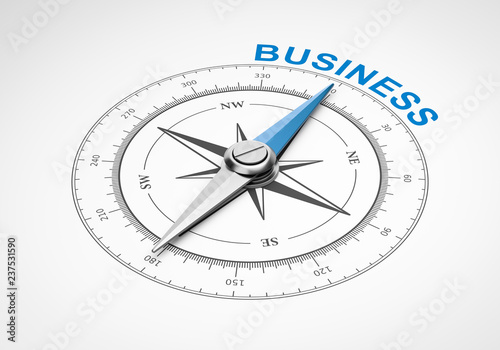 Compass on White Background, Business Concept