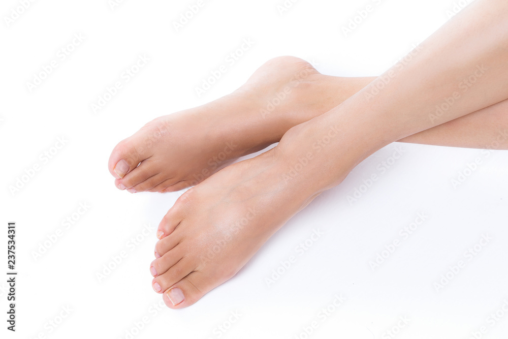 Perfect female legs, isolated on white background Perfect female legs, isolated on white background