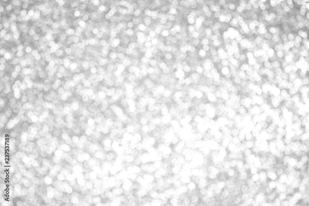 Texture background abstract blurred black and white or silver Glitter and elegant for Christmas.
