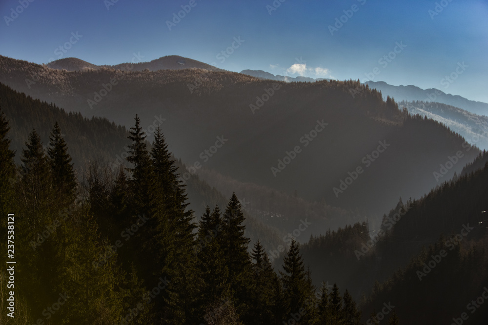 Morning landscape of a mountain peak Morning landscape of a mountain peak