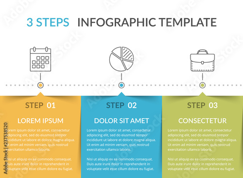 Infographic Template with 3 Steps