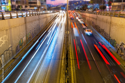Fototapeta Naklejka Na Ścianę i Meble -  Street traffic at night