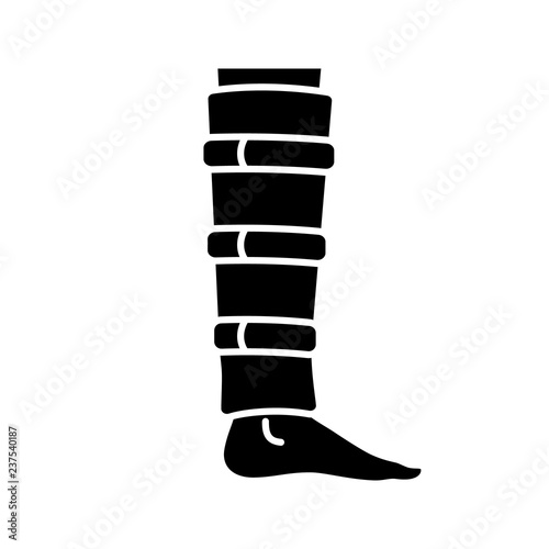 Shin brace glyph icon