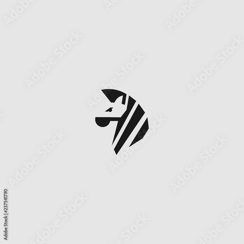 Zebra Animal Silhouette Illustration Vector Logo, Zebra logo design vector template, Creative zebra logo design vector