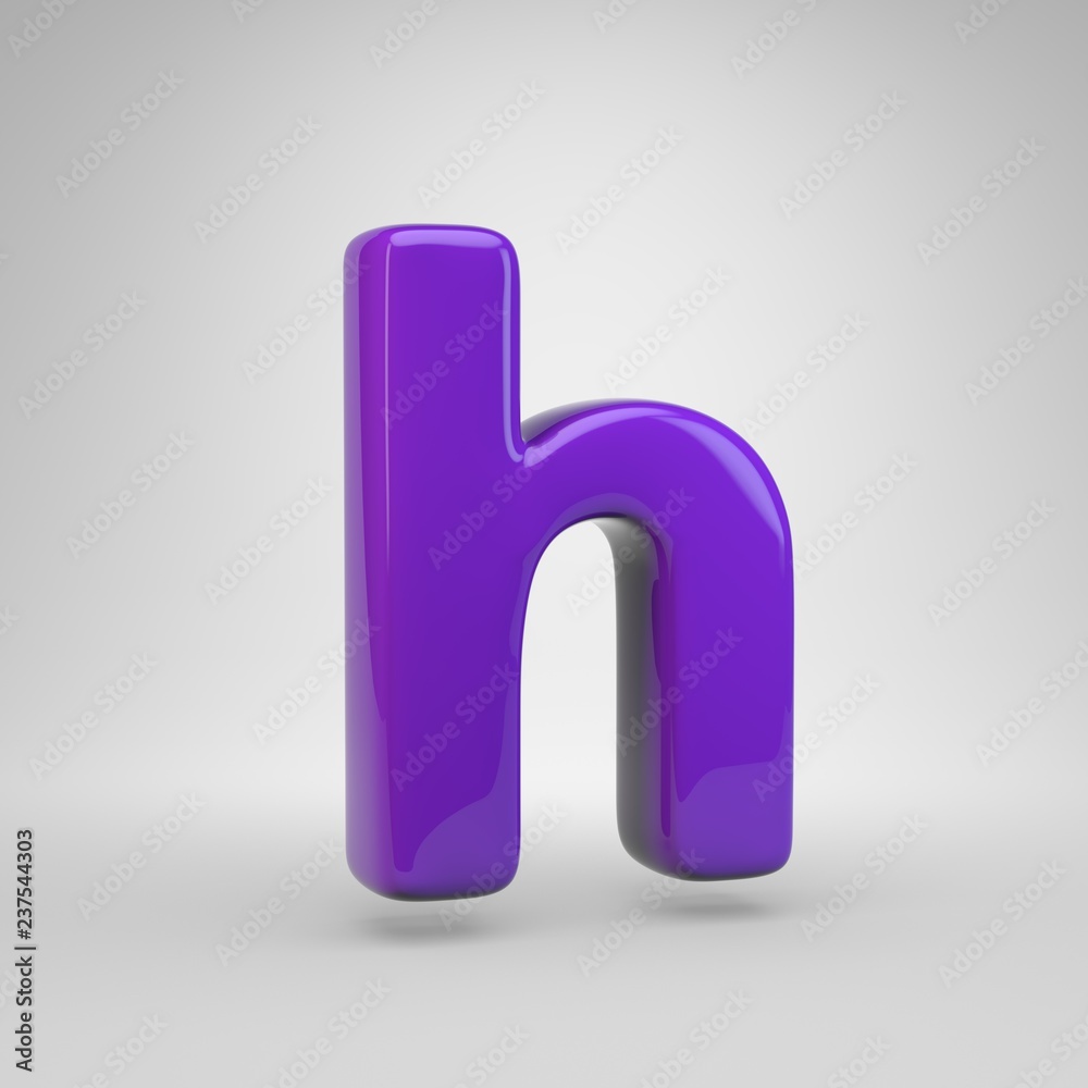 Proton purple color letter H lowercase isolated on white background Proton purple color letter H lowercase isolated on white background