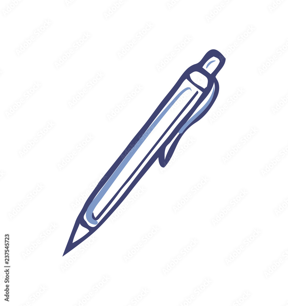 Pen with Ink for Writing Office Supply Vector Pen with Ink for Writing Office Supply Vector