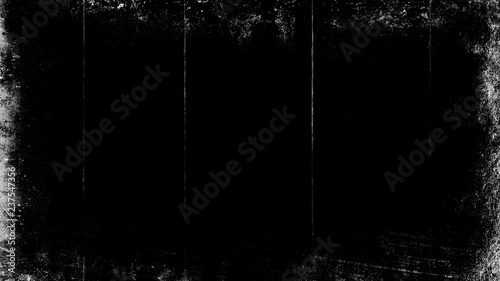 Black vintage scratched grunge background, old film effect, space for text