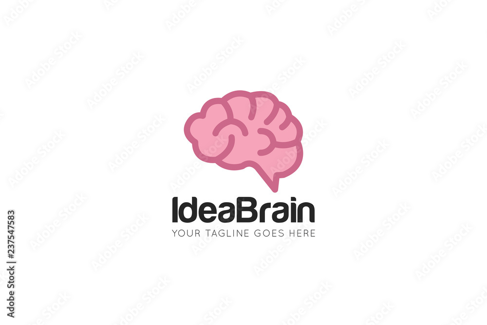idea brain logo and icon design template idea brain logo and icon design template