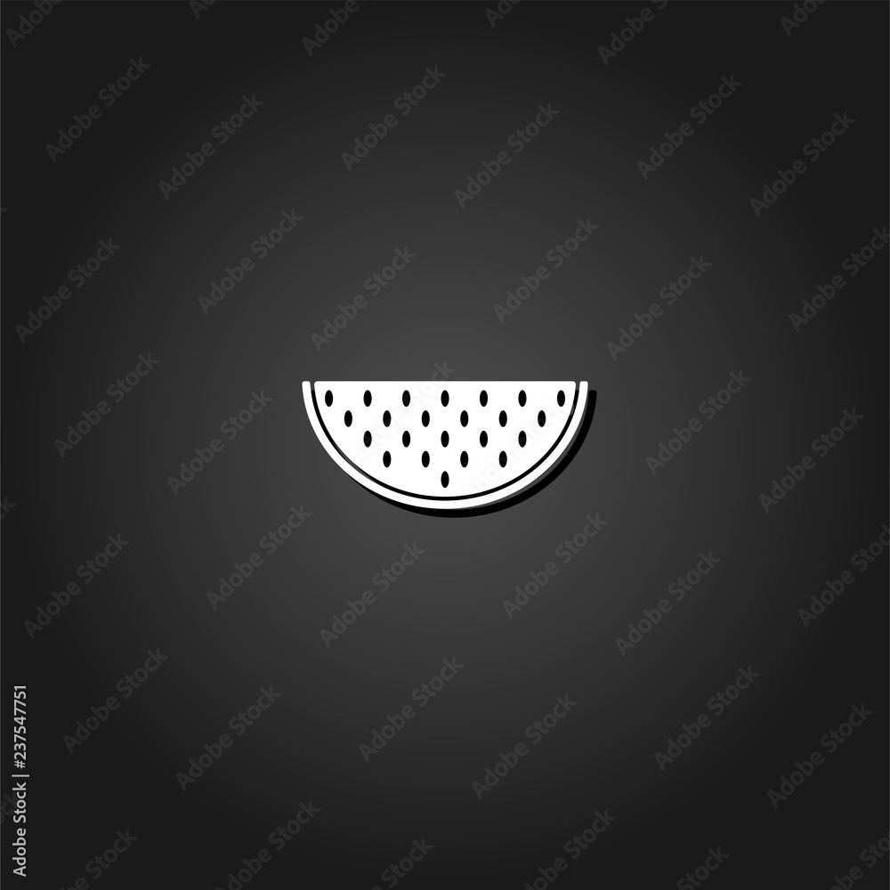 Watermelon icon flat Watermelon icon flat