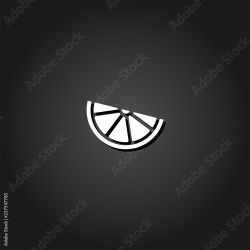 Lemon, lime - food icon flat