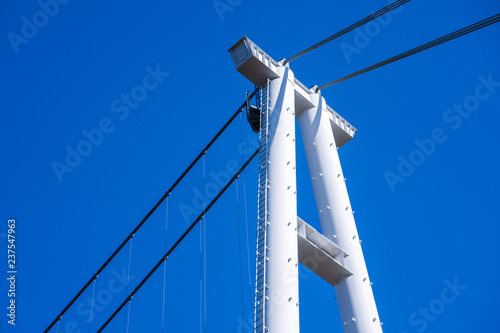 Kokonoe Yume Suspension Bridge (otsurihashi), the most highest suspension bridge for walkway in Japan. photo