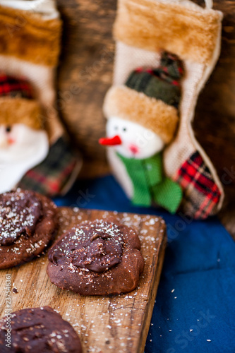 Chocolate cookies for Santa Claus 