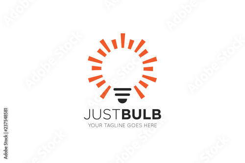 bulb light lamp logo and icon design template