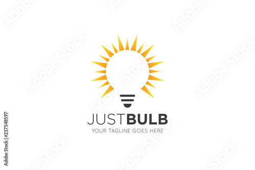 bulb light lamp logo and icon design template