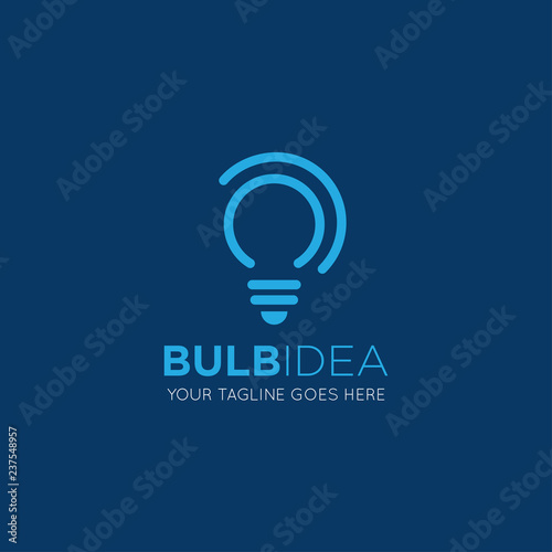 bulb light lamp logo and icon design template