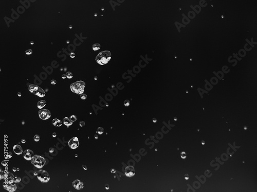 Water splash on a black background