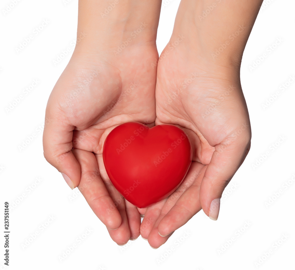 Healthcare concept, female holding heart with love in her hands Healthcare concept, female holding heart with love in her hands
