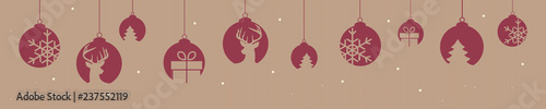 christmas banner decorations retro hanging christmas baubles