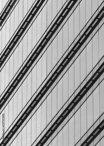 Architectural glass building pattern black and white © srckomkrit