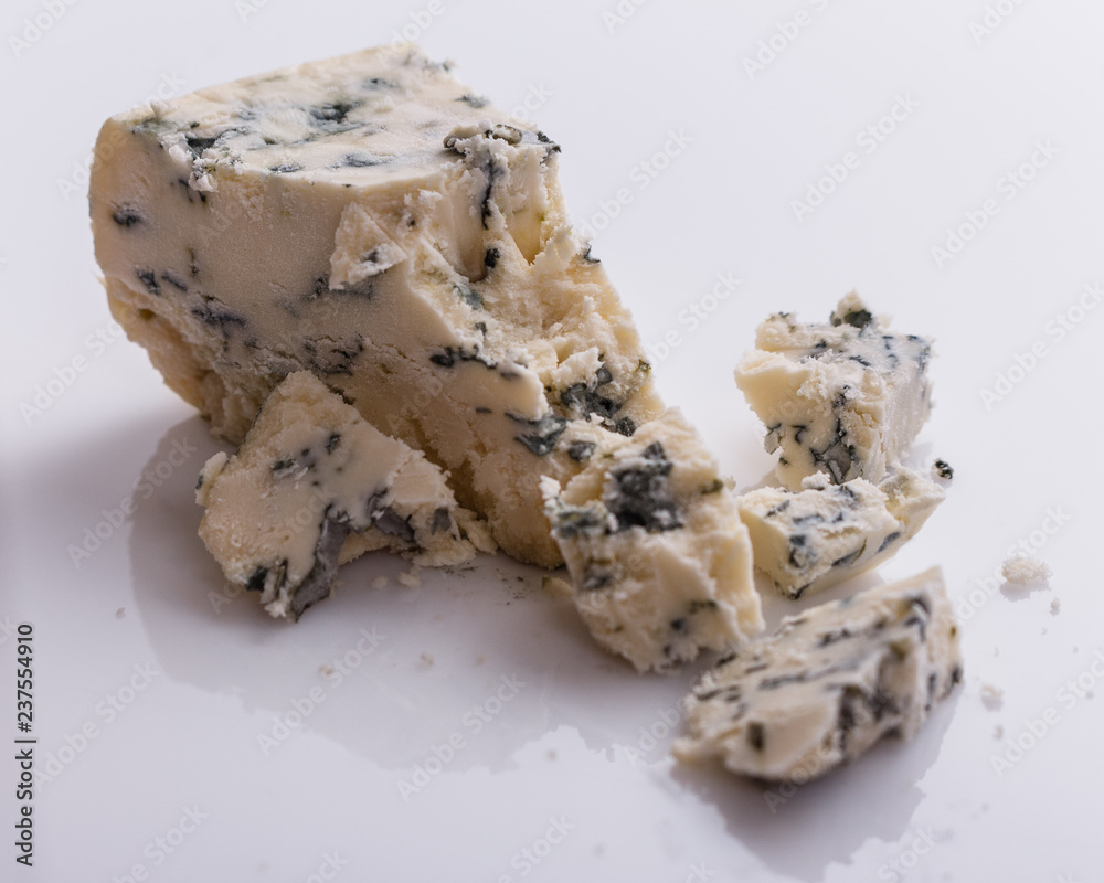 delicious blue cheese on a white background delicious blue cheese on a white background