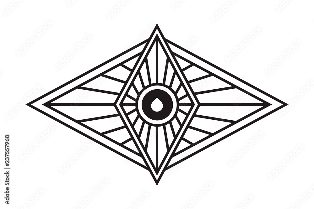 custom made wallpaper toronto digitalMystical geometry symbol. Linear alchemy, occult, philosophical sign. For music album cover, poster, flyer, sacramental logo design. Astrology, imagination, creativity, superstition, religion concept.