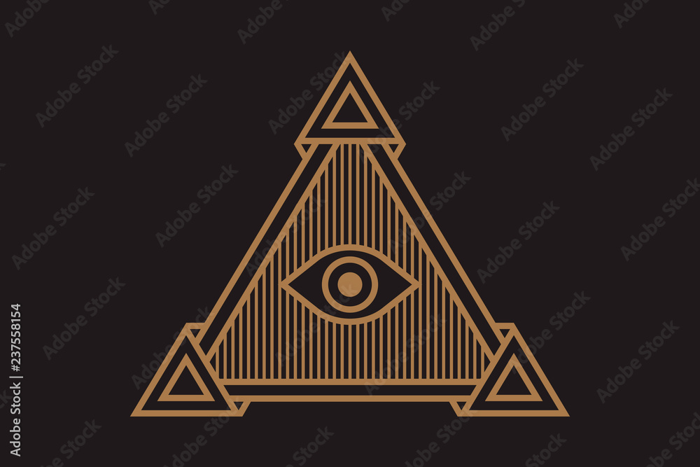 custom made wallpaper toronto digitalAll Seeing icon illustration. The symbol of the Illuminati eye in the pyramid, in different styles.